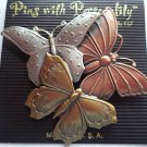 3 Butterfly's  Brooch
