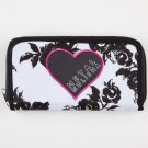 Metal Mulisha Calling Me Wallet in Black/White/Pink-NEW
