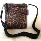 COACH Ocelot Print Swingpack Shoulder Bag/Crossbody Bag in Violet-NWT-SRP: $148