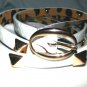Betsey Johnson Thin Copper Pyramid Studded Pearl Belt -Sz Med or Lg-NWT-SRP: $38