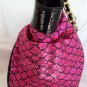 BETSEY JOHNSON HANDBAGS SEQUINED ROMANCE SATCHEL BAG HOT PINK SRP: $108-NWT