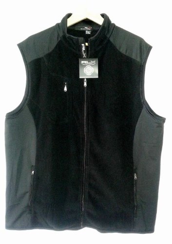 RLX Golf Full-zip Microfleece Light Weight Stretch Vest Black-NWT-XXL-SRP: $175