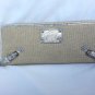 LODIS Bora Bora Darby Long Zipper Clutch/Wallet in Silver & Canvas NWT-SRP $108