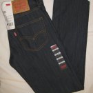 MEN'S LEVI'S 511 SKINNY, Slim Fit, Dark Blue Jeans/Pant Waterless   SIZE: 28x30