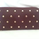 Deux Lux Wallet Shiny Star Gazer Zip Around Taupe, Purple, Teal, Grey-NWT-RP:$70