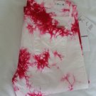 Women's Hudson Tilda Dark Pink Tie-Dye Midrise Cuff Straight Jeans 30-NWT