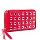 STEVE MADDEN HANDBAG BGROMET ZIP AROUND WALLET IN RED OR WHITE-NWT-RP $48