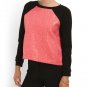 Cut25 Yigal Azrouel Metallic Jacquard Sweatshirt Top in Melon/Red-NWT-RP: $180+