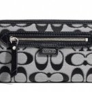 COACH Daisy Outline Signature C Zip Around Wallet in Moonlight-NWT-SRP: $228