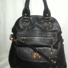 EMMA FOX Leather Classics Foldover Tote/Crossbody Bag in Black NWT-SRP:$298.00