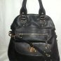 EMMA FOX Leather Classics Foldover Tote/Crossbody Bag in Black NWT-SRP:$298.00