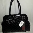 Carlos Santana Black Patent Nomad Frame Satchel Shoulder Bag-NWT-SRP:$108