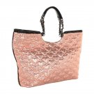 Betsey Johnson High Sequency Sequined Tote Bag in Blush, Black-NWT-SRP: $128.00
