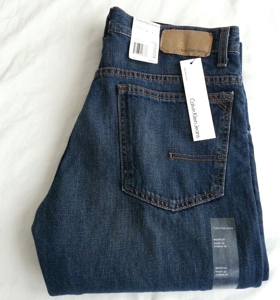 Calvin Klein Bootcut Men S Jeans In Medium Blue 30x32