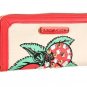 BETSEY JOHNSON BJ-EWELED GRAPHIC ZIP AROUND WALLET IN GUAVA-NWT-SRP:$68