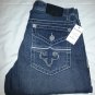 MEN'S AFFLICTION XTREME COUTURE JEANS FLEUR DE LIS POCKET DARK BLUE 30X30 -NWT