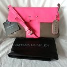 Cynthia Rowley Leather Crossbody/Clutch Bag in Chocolate Brown & Neon Pink - NWT