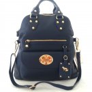EMMA FOX Leather Classics Tote/Crossbody Bag in Ultramarine Blue-NWT-SRP:$298.00