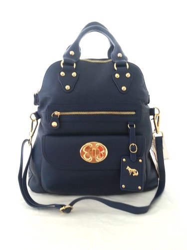 EMMA FOX Leather Classics Tote/Crossbody Bag in Ultramarine Blue-NWT-SRP:$298.00