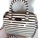 Kate Spade Handbag NEW  Wellesley Patent Stripe Alessa Satchel Handbag NWT $378
