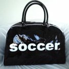 Trumpette PVC Large 'Soccer' Schleppbag Bag in Black-NWT-RP: $80+