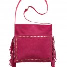 Steve Madden Suede BMANTRA Fringe Crossbody Bag in Fuchsia Pink-NWT-SRP:$128