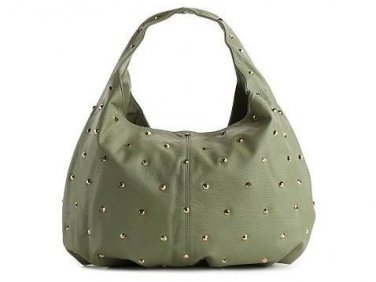 DEUX LUX Studded Vegan Leather Hobo Shoulder Bag in Mint Green NWT-SRP:$170