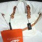 Cavalcanti Quilted Patent Leather Shoulder/Crossbody Bag in Ivory-NWT-Italy