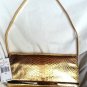 Michael Kors Leather Tilda Clutch/Shoulder Bag in Metallic Gold-NWT-SRP:$218