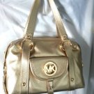 Michael Kors Leather Fulton Large Satchel Shoulder Bag in Pale Gold-NWT-SRP:$398