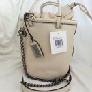 Badgley Mischka Leather Kim Bucket Bag/Crossbody Oyster or Oatmeal-NWT-RP:$345