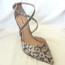 Pour La Victoire Cheyenne Leather Snake Ankle Strap Pump Sz 8, 10-NIB-RP: $235