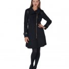 Badgley Mischka London Leather Accent Wool Coat in Black Size XL-NWT-RP: $575