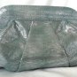 Lauren Merkin Lucy Snake Embossed Goat Suede Clutch bag in Turquoise-New-RP:$295