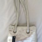 DKNY DONNA KARAN Soft Leather Crossbody/Shoulder Bag in Metallic Silver-NWOT