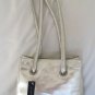 DKNY DONNA KARAN Soft Leather Crossbody/Shoulder Bag in Metallic Silver-NWOT
