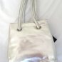 DKNY DONNA KARAN Soft Leather Crossbody/Shoulder Bag in Metallic Silver-NWOT