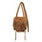 Lucky Brand Taluca Lake Mini Faux Fur Crossbody Bag Rust Suede