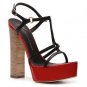 Giuseppe Zanotti Leather Platform Shoe in Red & Black Size 8