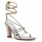 Giuseppe Zanotti Metallic Silver Gold Leather Rope Sandal Sz 8-