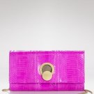 Diane Von Furstenberg Genuine Water Snake Gracie Eclipse Clutch Bag