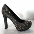 Dolce Vita Leather Studded Platform Pump Shoe in Black-Siz 8.5-NIB-RP: $259