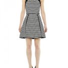 Cut25 Yigal Azrouel Bold StripeTechno Knit A-Line Dress Black/White-NWT-RP: $495