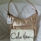 Cole Haan Leather Maya Hobo Shoulder Bag in Soft Gold-Grammercy Unit-SRP:$248