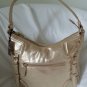 Cole Haan Leather Maya Hobo Shoulder Bag in Soft Gold-Grammercy Unit-SRP:$248
