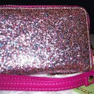 DEUX LUX HANDBAG GLITTER RESORT MOBILE WRISTLET BUBBLE GUM PINK - NWT - SRP: $70