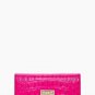 Kate Spade New York Cyndy Croc Embossed Leather Wallet in Pink or Green