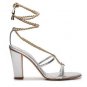 Giuseppe Zanotti Metallic Silver Gold Leather Rope Sandal Sz 8-