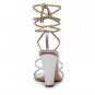 Giuseppe Zanotti Metallic Silver Gold Leather Rope Sandal Sz 8-
