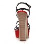 Giuseppe Zanotti Leather Platform Shoe in Red & Black Size 8
